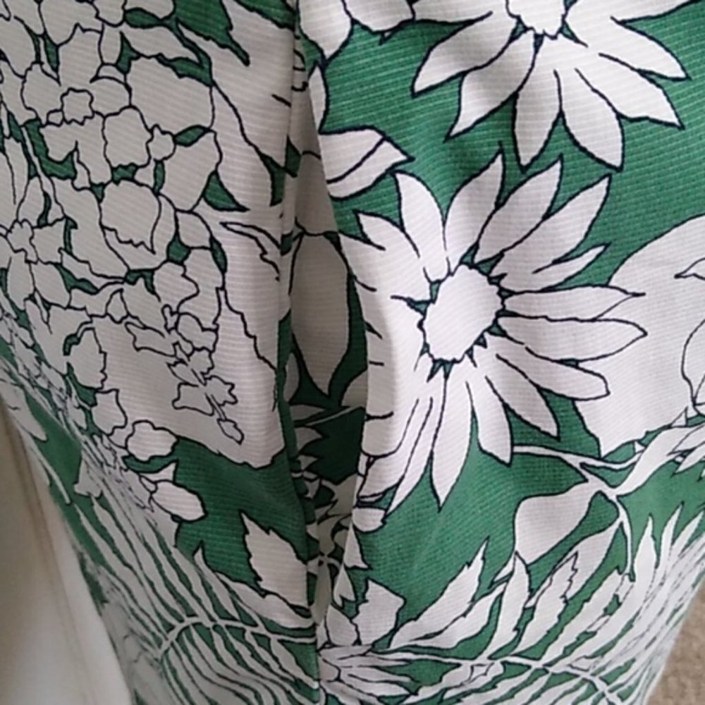 Boden Vivienne Green and White Floral Print Sheath Dress - Picture 9 of 16